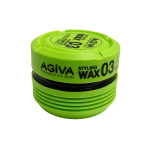 واکس مو آگیوا Agiva مدل Styling Wax شماره ۰۳ سبز با حالتدهندگی منعطف و جلوه طبیعی حجم ۱۵۵ میلیلیتر